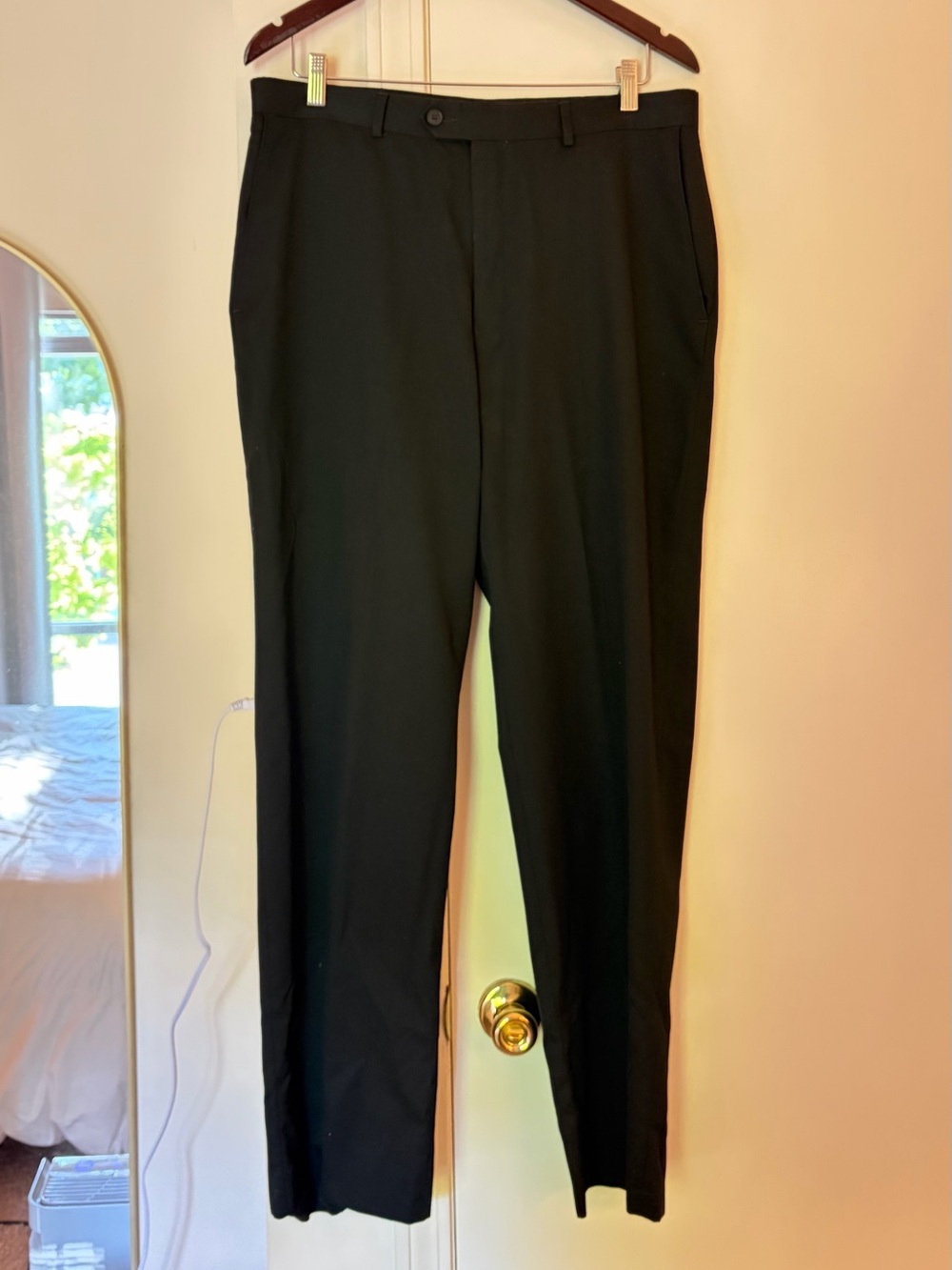 haggar black suit pants 34x32